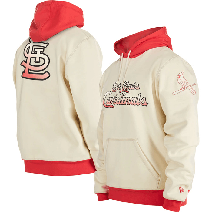 Men's St. Louis Cardinals White Color Pack Team Front & Back Pullover Hoodie Men's St. Louis Cardinals White Color Pack Team Front & Back Pullover Hoodie