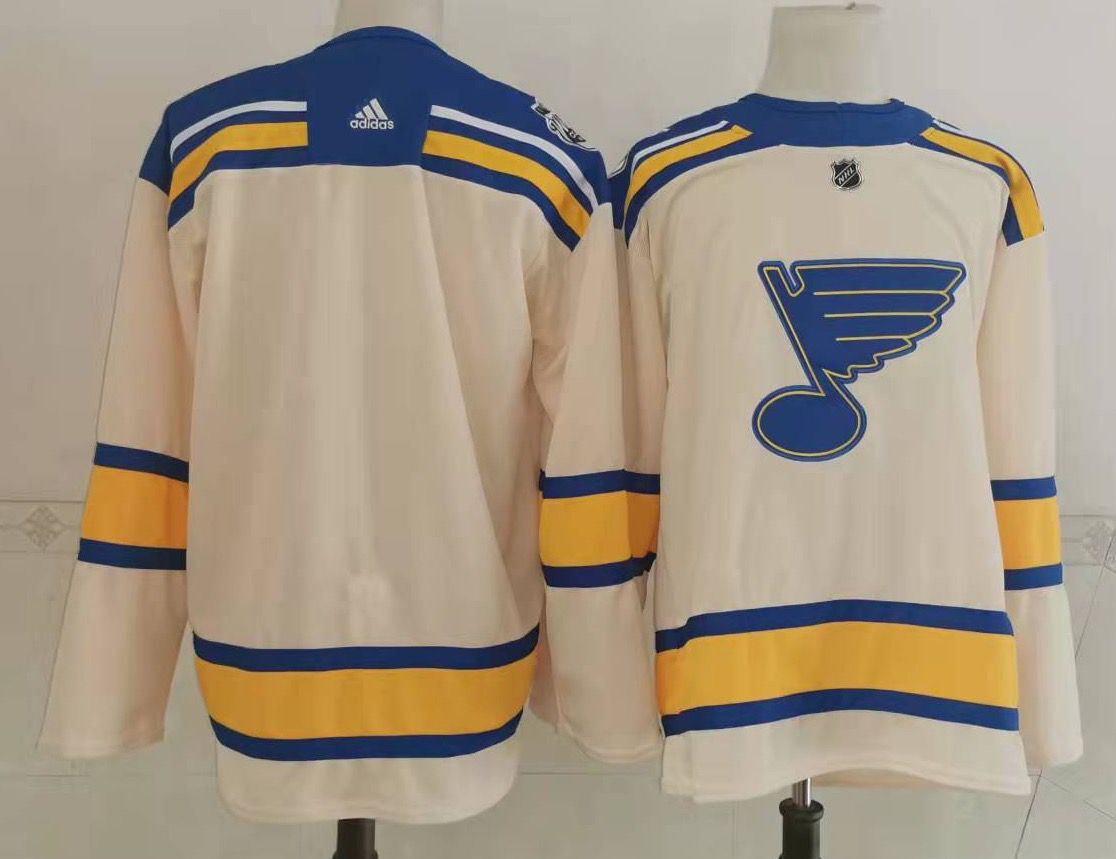 Men's St Louis Blues Blank Cream 2022 Winter Classic Authentic Jersey Men's St Louis Blues Blank Cream 2022 Winter Classic Authentic Jersey
