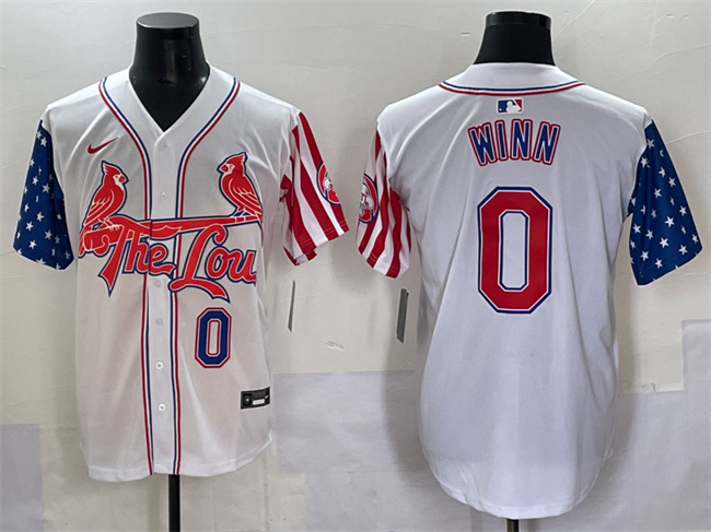 Men's St.Louis Cardinals #0 Masyn Winn White Independence Day Vapor Premier Limited Stitched Baseball Jersey Men's St.Louis Cardinals #0 Masyn Winn White Independence Day Vapor Premier Limited Stitched Baseball Jersey