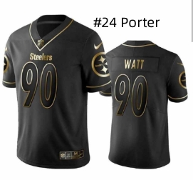 Men's Steelers #24 Joey Porter Jr. Black Team Color Stitched Football Vapor Untouchable Limited Jersey Men's Steelers #24 Joey Porter Jr. Black Team Color Stitched Football Vapor Untouchable Limited Jersey