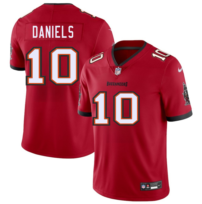 Men's Tampa Bay Buccaneers #10 Jalon Daniels Red 2026 Draft Vapor Limited Stitched Jersey Men's Tampa Bay Buccaneers #10 Jalon Daniels Red 2026 Draft Vapor Limited Stitched Jersey