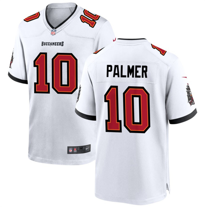 Men's Tampa Bay Buccaneers #10 Trey Palmer White Stitched Game Jersey Men's Tampa Bay Buccaneers #10 Trey Palmer White Stitched Game Jersey