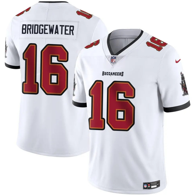 Men's Tampa Bay Buccaneers #16 Teddy Bridgewater White Vapor Limited Stitched Jersey Men's Tampa Bay Buccaneers #16 Teddy Bridgewater White Vapor Limited Stitched Jersey