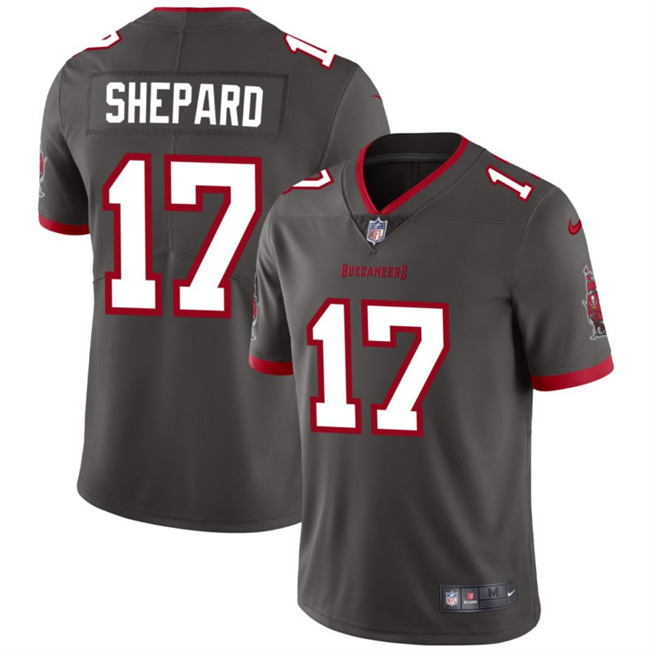 Men's Tampa Bay Buccaneers #17 Sterling Shepard Grey Vapor Limited Stitched Jersey Men's Tampa Bay Buccaneers #17 Sterling Shepard Grey Vapor Limited Stitched Jersey