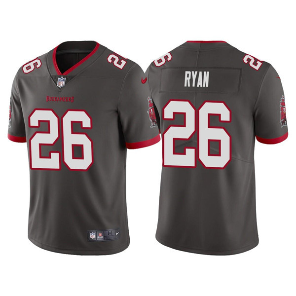 Men's Tampa Bay Buccaneers #26 Logan Ryan Grey Vapor Untouchable Limited Stitched Jersey Men's Tampa Bay Buccaneers #26 Logan Ryan Grey Vapor Untouchable Limited Stitched Jersey