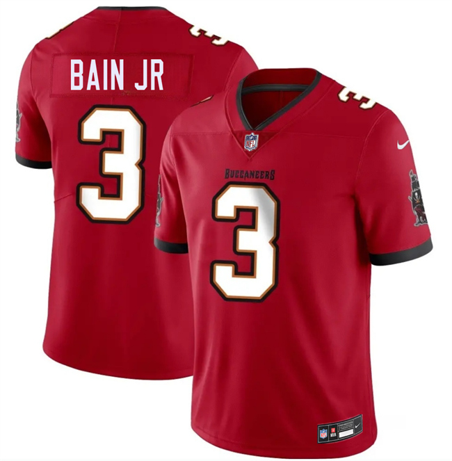 Men's Tampa Bay Buccaneers #3 Rueben Bain Jr Red 2026 Draft Vapor Limited Stitched Jersey Men's Tampa Bay Buccaneers #3 Rueben Bain Jr Red 2026 Draft Vapor Limited Stitched Jersey