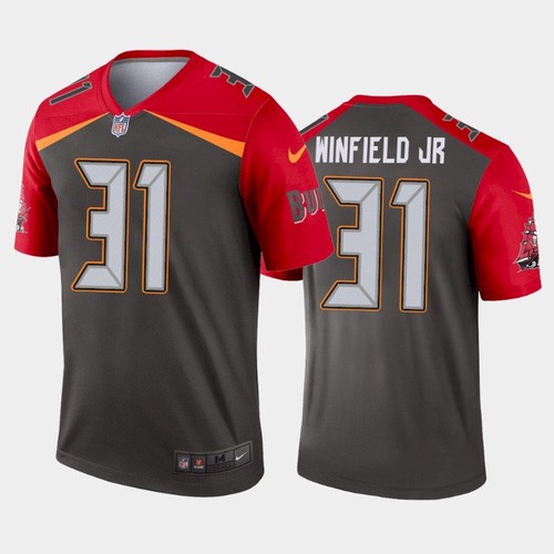 Men's Tampa Bay Buccaneers #31 Antoine Winfield Jr. Inverted Legend Pewter Jersey Men's Tampa Bay Buccaneers #31 Antoine Winfield Jr. Inverted Legend Pewter Jersey