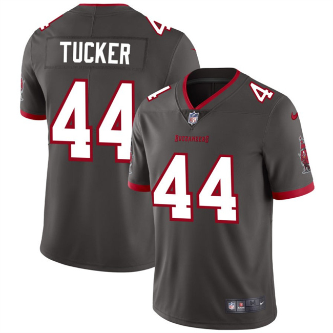 Men's Tampa Bay Buccaneers #44 Sean Tucker Grey Vapor Limited Stitched Jersey、 Men's Tampa Bay Buccaneers #44 Sean Tucker Grey Vapor Limited Stitched Jersey、