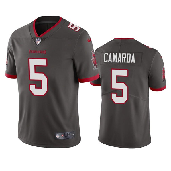 Men's Tampa Bay Buccaneers #5 Jake Camarda Grey Vapor Untouchable Limited Stitched Jersey Men's Tampa Bay Buccaneers #5 Jake Camarda Grey Vapor Untouchable Limited Stitched Jersey