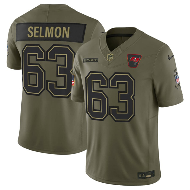 Men's Tampa Bay Buccaneers #63 Lee Roy Selmon Olive 2025 F.U.S.E. Salute to Service Limited Stitched Football Jersey Men's Tampa Bay Buccaneers #63 Lee Roy Selmon Olive 2025 F.U.S.E. Salute to Service Limited Stitched Football Jersey
