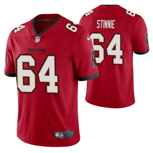 Men's Tampa Bay Buccaneers #64 Aaron Stinnie Red Vapor Untouchable Limited Stitched Jersey Men's Tampa Bay Buccaneers #64 Aaron Stinnie Red Vapor Untouchable Limited Stitched Jersey