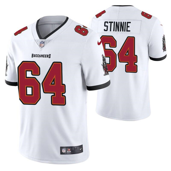 Men's Tampa Bay Buccaneers #64 Aaron Stinnie White Vapor Untouchable Limited Stitched Jersey Men's Tampa Bay Buccaneers #64 Aaron Stinnie White Vapor Untouchable Limited Stitched Jersey