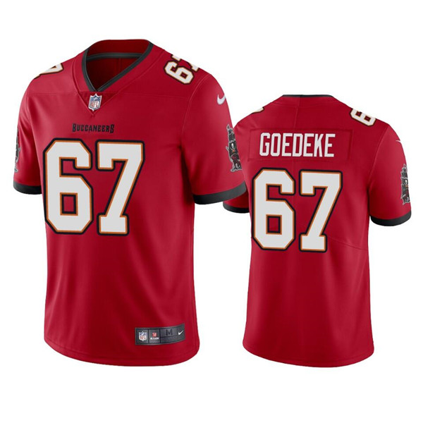 Men's Tampa Bay Buccaneers #67 Luke Goedeke Red Vapor Untouchable Limited Stitched Jersey Men's Tampa Bay Buccaneers #67 Luke Goedeke Red Vapor Untouchable Limited Stitched Jersey