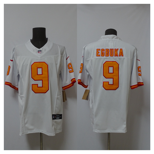 Men's Tampa Bay Buccaneers #9 Emeka Egbuka White 2025 F.U.S.E. Vapor Limited Stitched Jersey Men's Tampa Bay Buccaneers #9 Emeka Egbuka White 2025 F.U.S.E. Vapor Limited Stitched Jersey