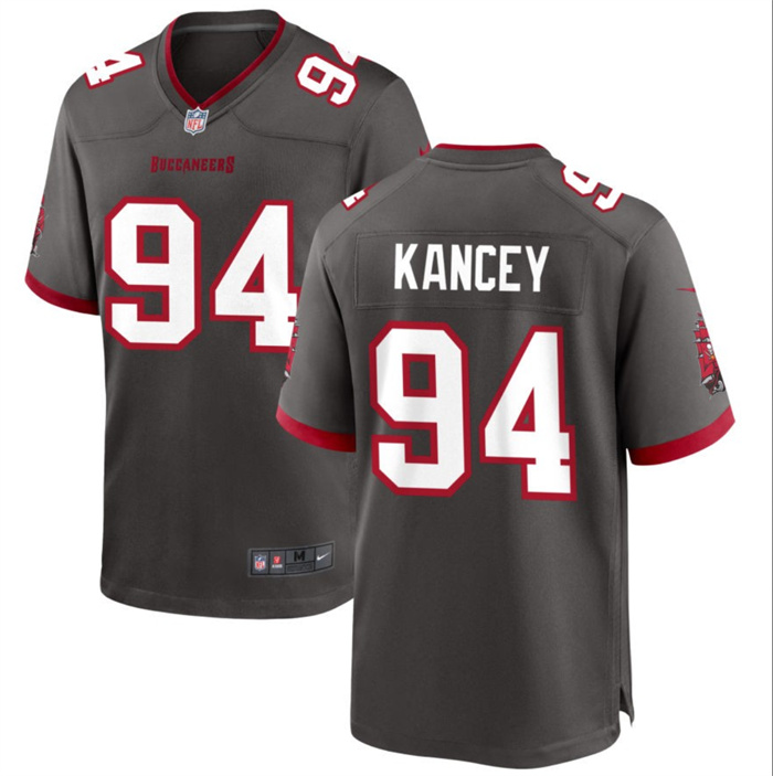 Men's Tampa Bay Buccaneers #94 Calijah Kancey Grey 2023 Draft Stitched Game Jersey Men's Tampa Bay Buccaneers #94 Calijah Kancey Grey 2023 Draft Stitched Game Jersey