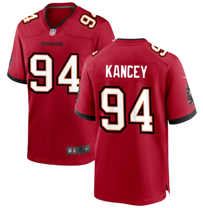 Men's Tampa Bay Buccaneers #94 Calijah Kancey Red 2023 Draft Stitched Game Jersey Men's Tampa Bay Buccaneers #94 Calijah Kancey Red 2023 Draft Stitched Game Jersey