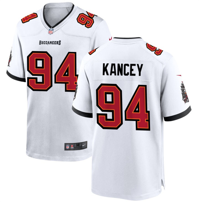Men's Tampa Bay Buccaneers #94 Calijah Kancey White 2023 Draft Stitched Game Jersey Men's Tampa Bay Buccaneers #94 Calijah Kancey White 2023 Draft Stitched Game Jersey