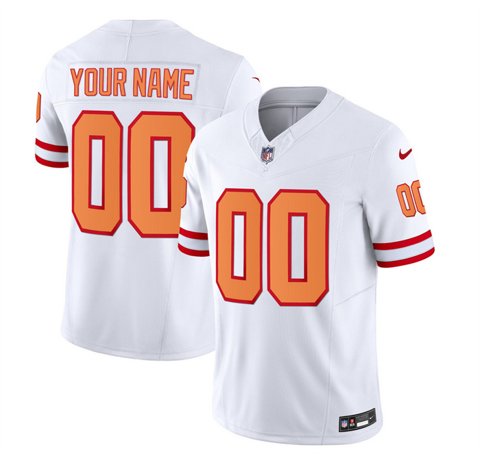 Men's Tampa Bay Buccaneers Active Player Custom 2023 F.U.S.E. White Throwback Limited Stitched Jersey