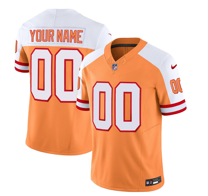 Men's Tampa Bay Buccaneers Active Player Custom 2023 F.U.S.E.White Gold Throwback Limited Stitched Jersey
