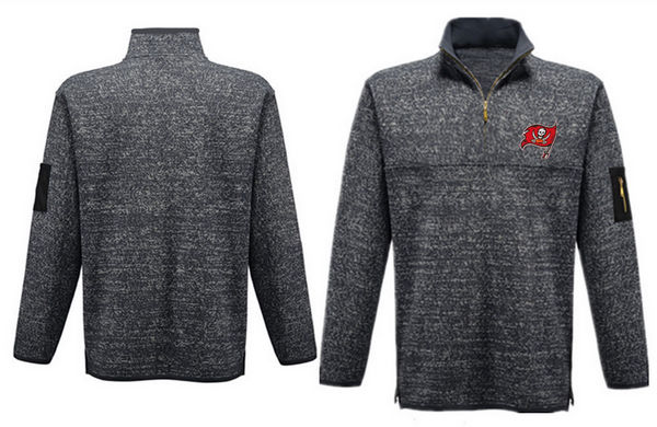 Men's Tampa Bay Buccaneers Antigua Charcoal Fortune Sweater Knit Microfleece Quarter-Zip Pullover Jacket - Charcoal Men's Tampa Bay Buccaneers Antigua Charcoal Fortune Sweater Knit Microfleece Quarter-Zip Pullover Jacket - Charcoal