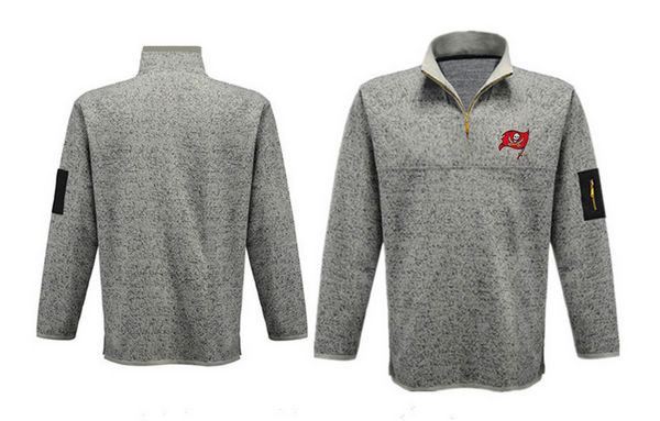 Men's Tampa Bay Buccaneers Antigua Charcoal Fortune Sweater Knit Microfleece Quarter-Zip Pullover Jacket - Grey Men's Tampa Bay Buccaneers Antigua Charcoal Fortune Sweater Knit Microfleece Quarter-Zip Pullover Jacket - Grey