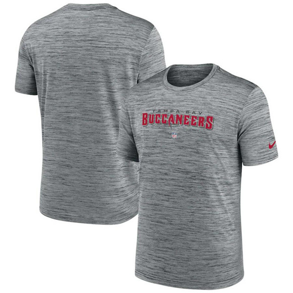 Men's Tampa Bay Buccaneers Gray Velocity Performance T-Shirt Men's Tampa Bay Buccaneers Gray Velocity Performance T-Shirt