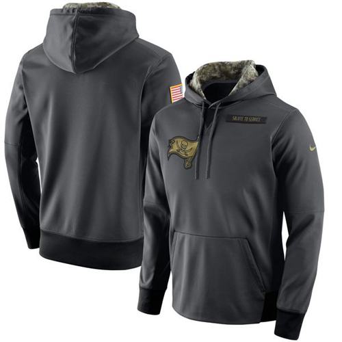 Men's Tampa Bay Buccaneers Nike Anthracite Salute to Service Player Performance Hoodie Men's Tampa Bay Buccaneers Nike Anthracite Salute to Service Player Performance Hoodie