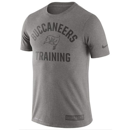 Men's Tampa Bay Buccaneers Nike Heathered Gray Training Performance T-Shirt Men's Tampa Bay Buccaneers Nike Heathered Gray Training Performance T-Shirt