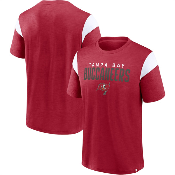 Men's Tampa Bay Buccaneers Red White Home Stretch Team T-Shirt Men's Tampa Bay Buccaneers Red White Home Stretch Team T-Shirt