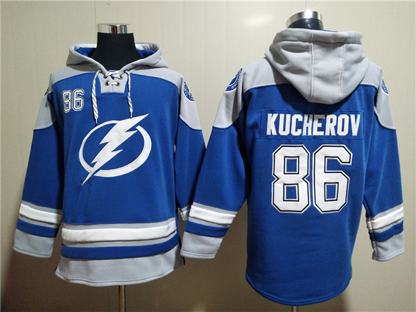 Men's Tampa Bay Lightning #86 Nikita Kucherov Blue Ageless Must-Have Lace-Up Pullover Hoodie Men's Tampa Bay Lightning #86 Nikita Kucherov Blue Ageless Must-Have Lace-Up Pullover Hoodie