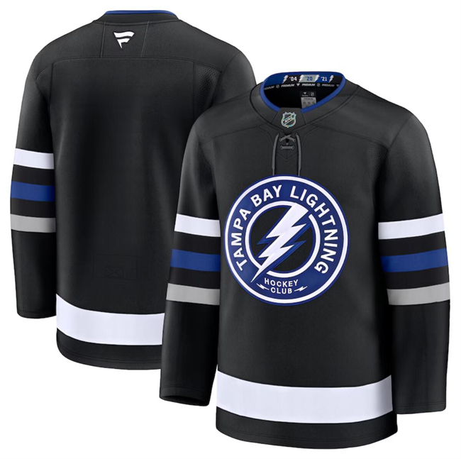 Men's Tampa Bay Lightning Blank Black 2024-25 Alternate Stitched Hockey Jersey Men's Tampa Bay Lightning Blank Black 2024-25 Alternate Stitched Hockey Jersey