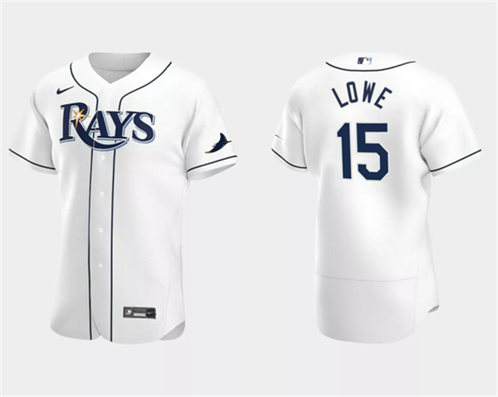 Men's Tampa Bay Rays #15 Josh Lowe White Flex Base Stitched Jersey Men's Tampa Bay Rays #15 Josh Lowe White Flex Base Stitched Jersey