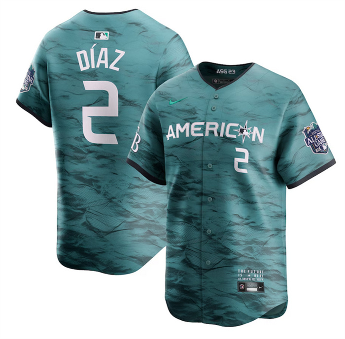 Men's Tampa Bay Rays #2 Yandy Díaz Teal 2023 All-Star Cool Base Stitched Baseball Jersey Men's Tampa Bay Rays #2 Yandy Díaz Teal 2023 All-Star Cool Base Stitched Baseball Jersey