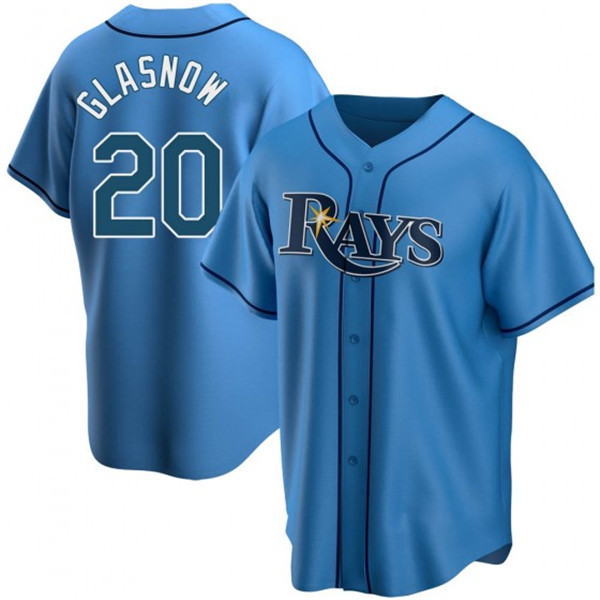 Men's Tampa Bay Rays #20 Tyler Glasnow Blue Cool Base Stitched Baseball Jersey Men's Tampa Bay Rays #20 Tyler Glasnow Blue Cool Base Stitched Baseball Jersey