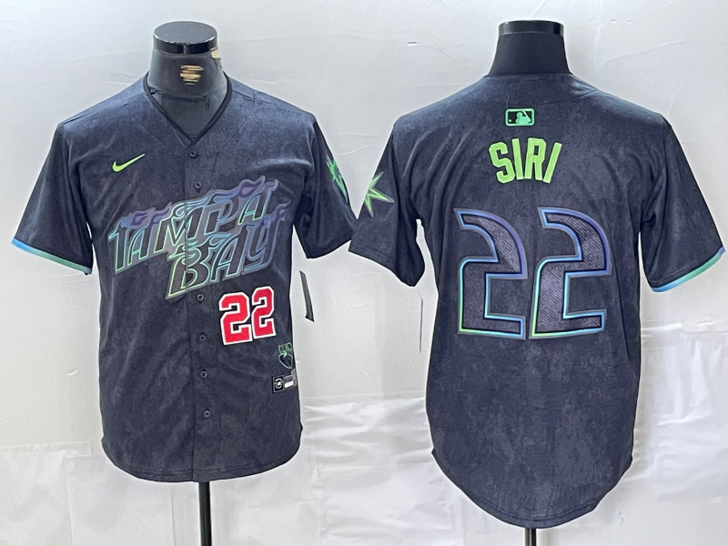Men's Tampa Bay Rays #22 Jose Siri Charcoal 2024 City Connect Limited Stitched Baseball Jersey 5 Men's Tampa Bay Rays #22 Jose Siri Charcoal 2024 City Connect Limited Stitched Baseball Jersey 5