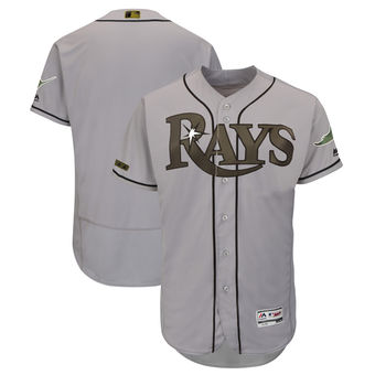 Men's Tampa Bay Rays Majestic Gray 2018 Memorial Day Authentic Collection Flex Base Team Custom Jersey Men's Tampa Bay Rays Majestic Gray 2018 Memorial Day Authentic Collection Flex Base Team Custom Jersey