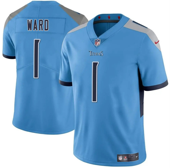 Men's Tennessee Titans #1 Cameron Ward Blue 2025 Draft Vapor Untouchable Stitched Football Jersey Men's Tennessee Titans #1 Cameron Ward Blue 2025 Draft Vapor Untouchable Stitched Football Jersey