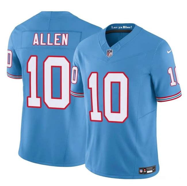 Men's Tennessee Titans #10 Brandon Allen Blue 2025 F.U.S.E. Throwback Vapor Limited Stitched Football Jersey Men's Tennessee Titans #10 Brandon Allen Blue 2025 F.U.S.E. Throwback Vapor Limited Stitched Football Jersey