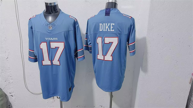 Men's Tennessee Titans #17 Chimere Dike Light Blue 2026 F.U.S.E. Vapor Limited Stitched Football Jersey Men's Tennessee Titans #17 Chimere Dike Light Blue 2026 F.U.S.E. Vapor Limited Stitched Football Jersey