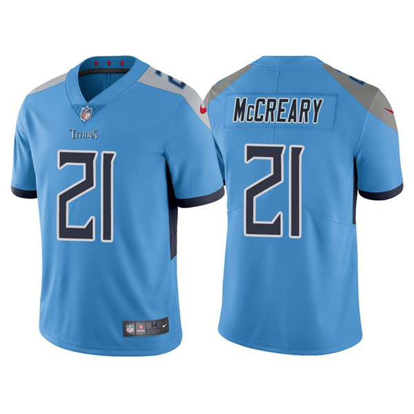 Men's Tennessee Titans #21 Roger McCreary Blue Vapor Untouchable Stitched Jersey Men's Tennessee Titans #21 Roger McCreary Blue Vapor Untouchable Stitched Jersey