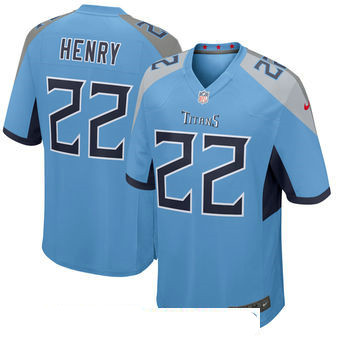 Men's Tennessee Titans #22 Derrick Henry Nike Light Blue New 2018 Game Jersey Men's Tennessee Titans #22 Derrick Henry Nike Light Blue New 2018 Game Jersey
