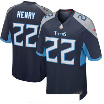 Men's Tennessee Titans #22 Derrick Henry Nike Navy New 2018 Game Jersey Men's Tennessee Titans #22 Derrick Henry Nike Navy New 2018 Game Jersey