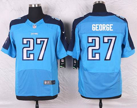 Men's Tennessee Titans #27 Eddie George Light Blue Retired Player NFL Nike Elite Jersey Men's Tennessee Titans #27 Eddie George Light Blue Retired Player NFL Nike Elite Jersey