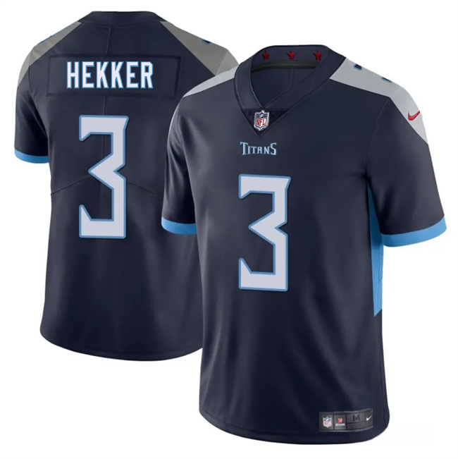 Men's Tennessee Titans #3 Johnny Hekker Navy 2025 Vapor Untouchable Stitched Jersey Men's Tennessee Titans #3 Johnny Hekker Navy 2025 Vapor Untouchable Stitched Jersey