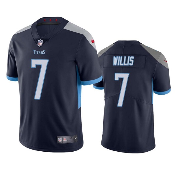 Men's Tennessee Titans #7 Malik Willis Navy Vapor Untouchable Stitched Jersey Men's Tennessee Titans #7 Malik Willis Navy Vapor Untouchable Stitched Jersey