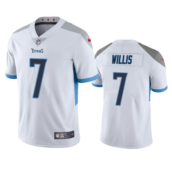 Men's Tennessee Titans #7 Malik Willis White Vapor Untouchable Stitched Jersey Men's Tennessee Titans #7 Malik Willis White Vapor Untouchable Stitched Jersey