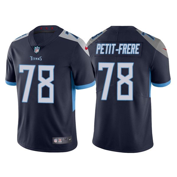 Men's Tennessee Titans #78 Nicholas Petit-Frere Navy Vapor Untouchable Stitched Jersey Men's Tennessee Titans #78 Nicholas Petit-Frere Navy Vapor Untouchable Stitched Jersey