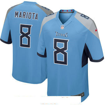 Men's Tennessee Titans #8 Marcus Mariota Nike Light Blue New 2018 Game Jersey Men's Tennessee Titans #8 Marcus Mariota Nike Light Blue New 2018 Game Jersey