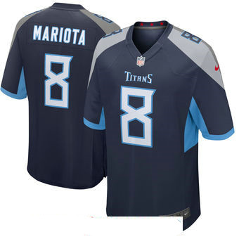 Men's Tennessee Titans #8 Marcus Mariota Nike Navy New 2018 Game Jersey Men's Tennessee Titans #8 Marcus Mariota Nike Navy New 2018 Game Jersey