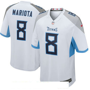 Men's Tennessee Titans #8 Marcus Mariota Nike White New 2018 Game Jersey Men's Tennessee Titans #8 Marcus Mariota Nike White New 2018 Game Jersey
